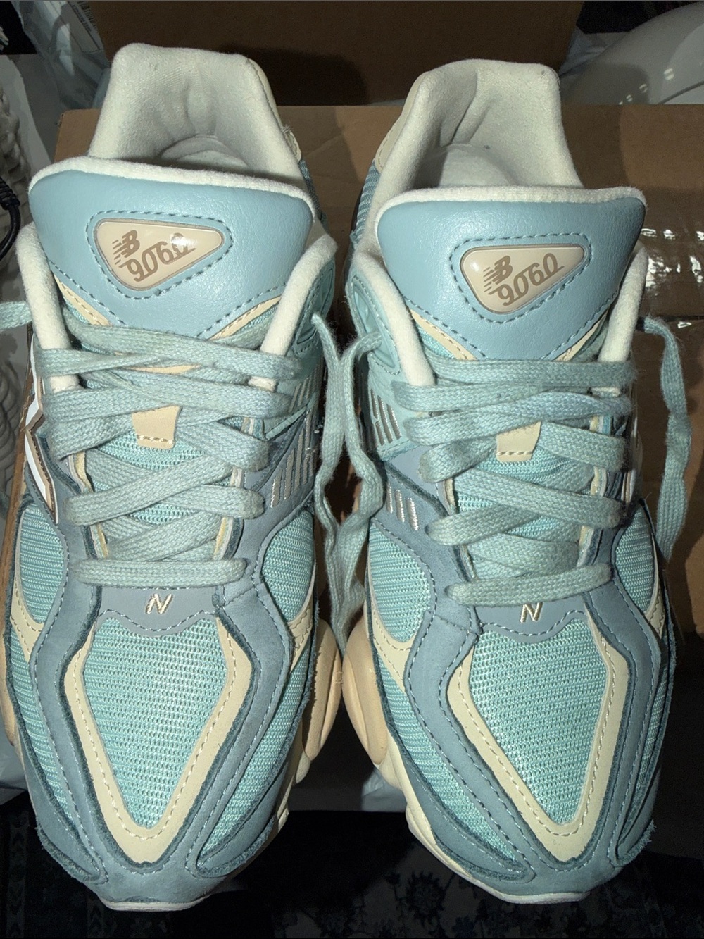 New Balance Light Blue & Cream 9060 Sneakers size 6.5M or 8W